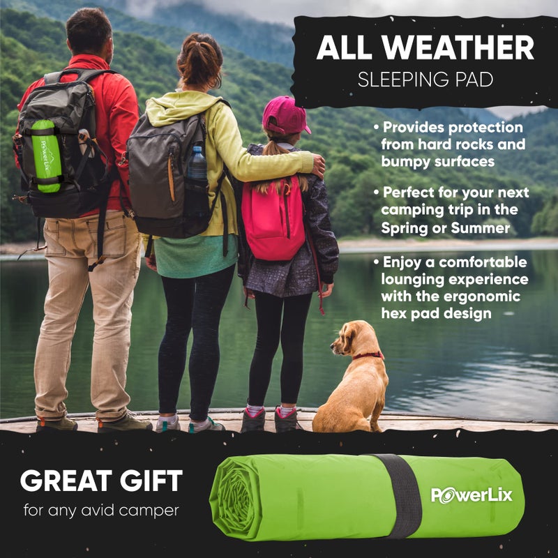 POWERLIX Ultralight Inflatable Camping Sleeping Pad - Camping Mattress Sleeping Mat for Backpacking, Hiking, Compact Lightweight Sleeping Pad for Camping, Inflation Bag/Repair Kit Included - Image 3